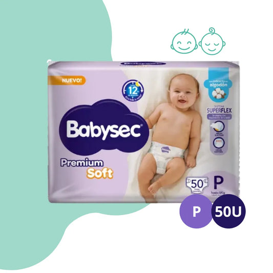 Pañales Babysec Premium soft Pack ahorro P X50