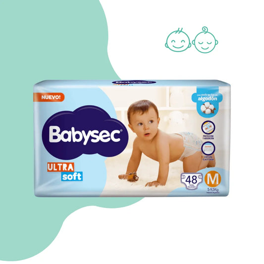 Pañales Babysec Ultra soft Hiper pack