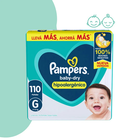 Pañales Pampers Babydry Pack mensual