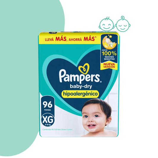 Pañales Pampers Babydry Pack mensual