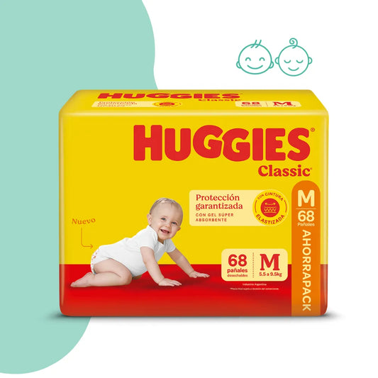 Pañales Huggies clasico 30u