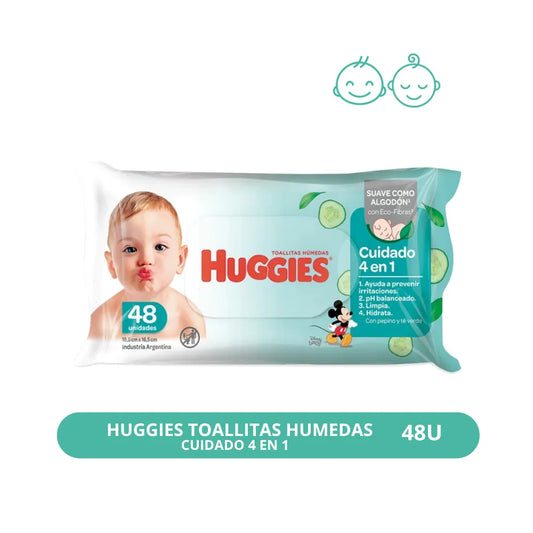 Toallitas Húmedas Huggies Cuidado 4 en 1 48u