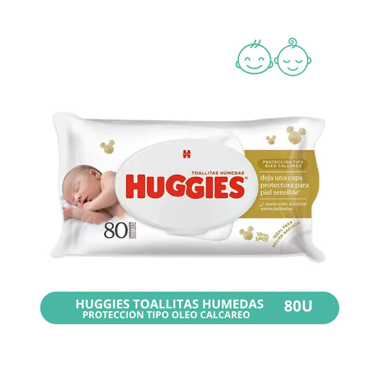 Toallitas Húmedas Huggies tipo Óleo Calcáreo 80u