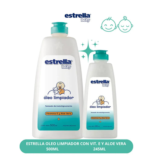 Óleo Limpiador Estrella Baby con Vitamina E y Aloe Vera 500ml