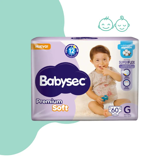 Pañales Babysec Premium soft Super pack
