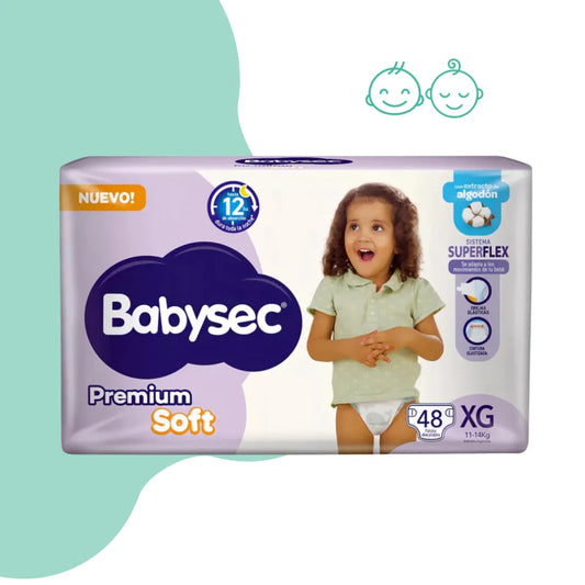 Pañales Babysec Premium soft Super pack