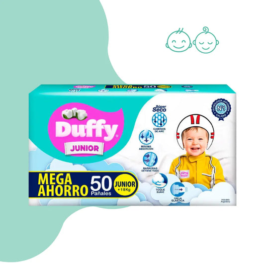 Pañales Duffy Cotton Pack ahorro Junior X50
