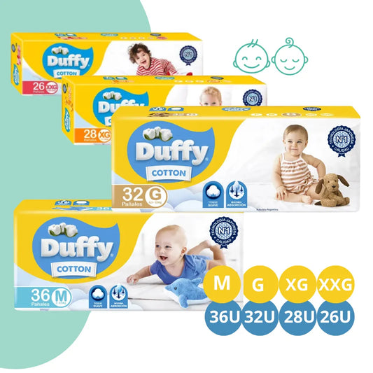 Pañales Duffy Cotton Hiper pack
