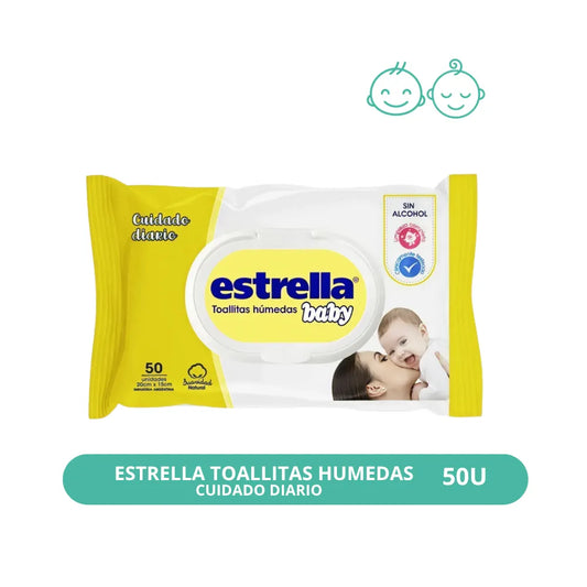 Toallitas Húmedas Estrella Cuidado Diario 50U