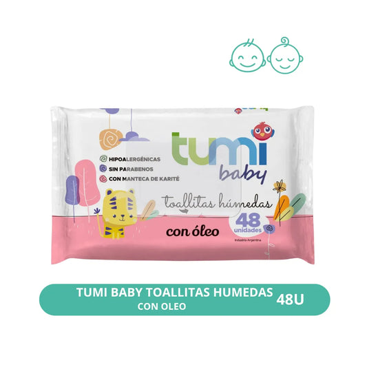 Toallitas Húmedas Tumi con Óleo Calcáreo 48u