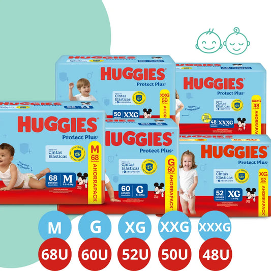 Pañales Huggies protect plus